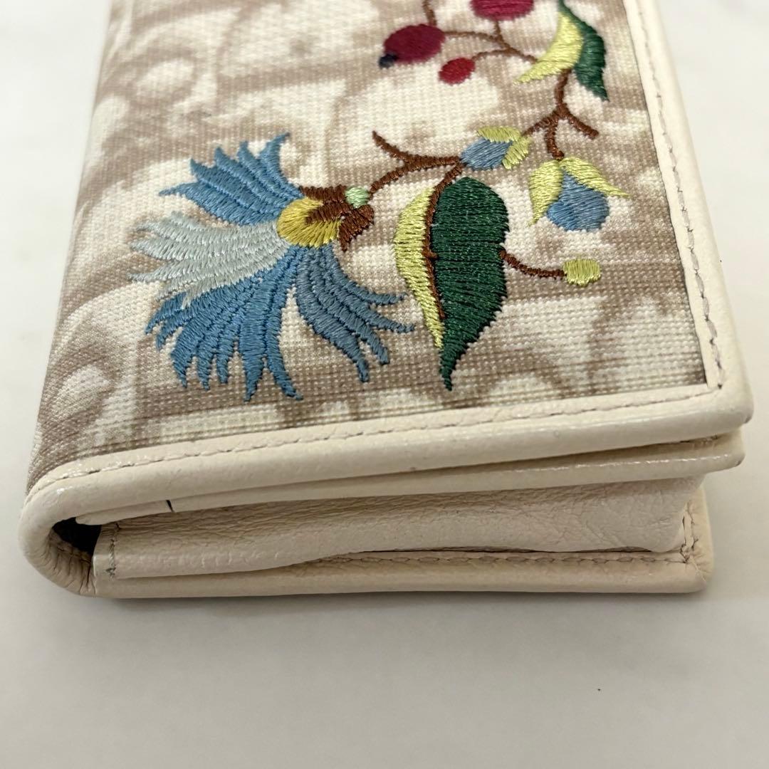 Dior ディオール 花刺繍 トロッター 総柄 pvc レザー カード 名刺入れ