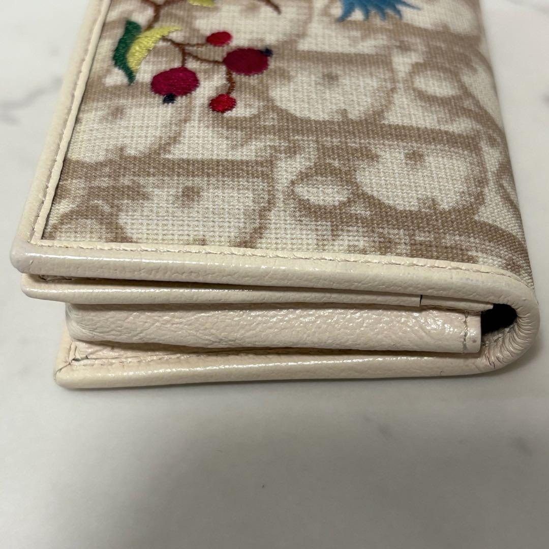 Dior ディオール 花刺繍 トロッター 総柄 pvc レザー カード 名刺入れ