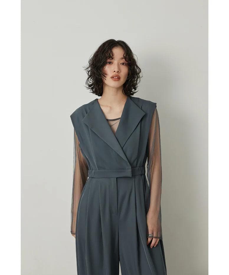 美品 niana ニアナ スタンドアウトカラーオールインパンツ M パーティー