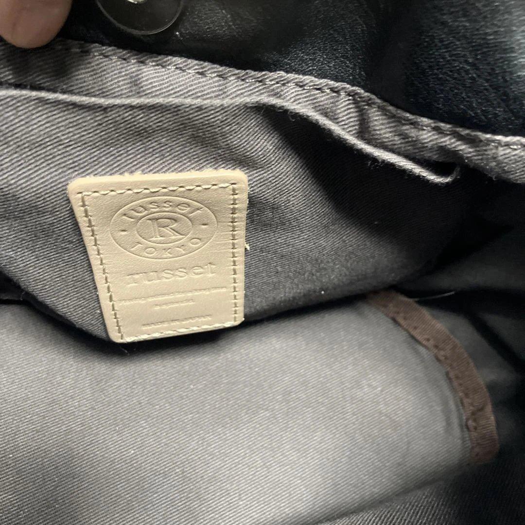 russet レザー4WAYショルダーバッグ ブラック