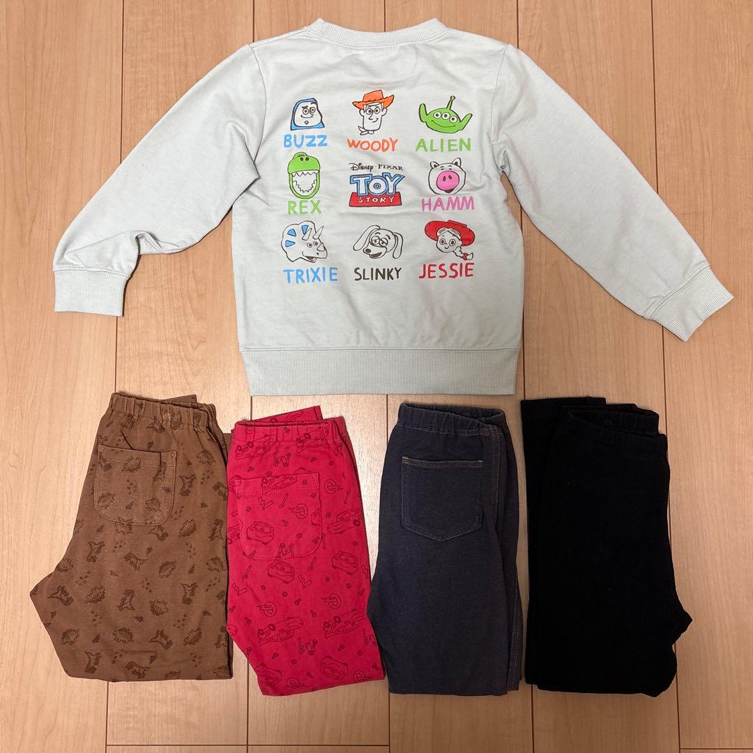 男の子110サイズまとめ売り。トレーナー19＆レギンス12＆訳あり5＆おまけ付き