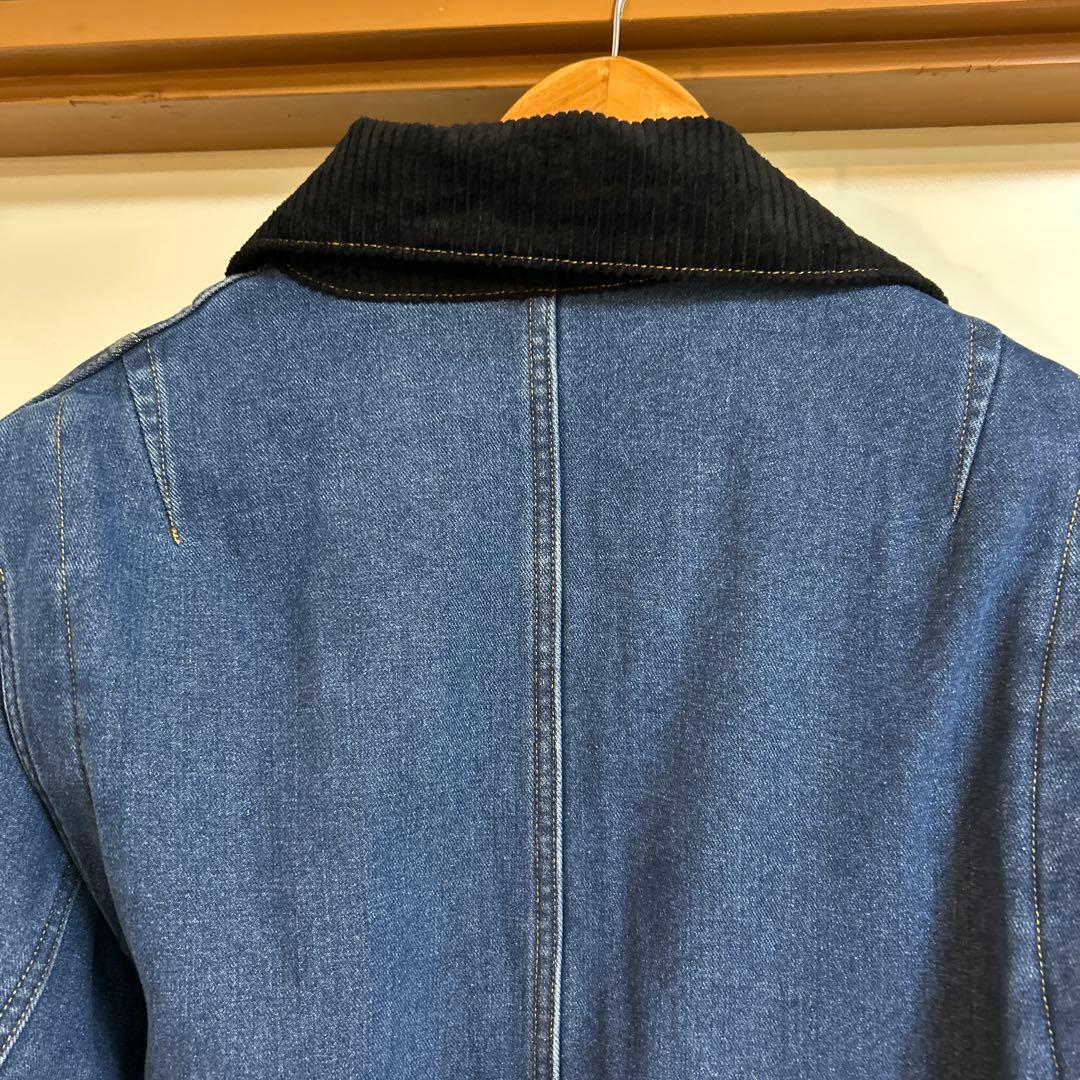 【のっぽROSIEE】裏起毛デニムジャケット ブルー