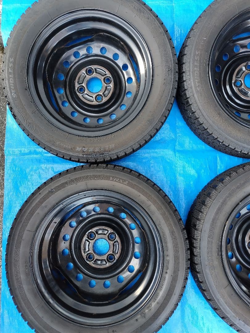 155/65R14【1/2】スタッドレスタイヤ・鉄ホイール付、2分割の内の2本