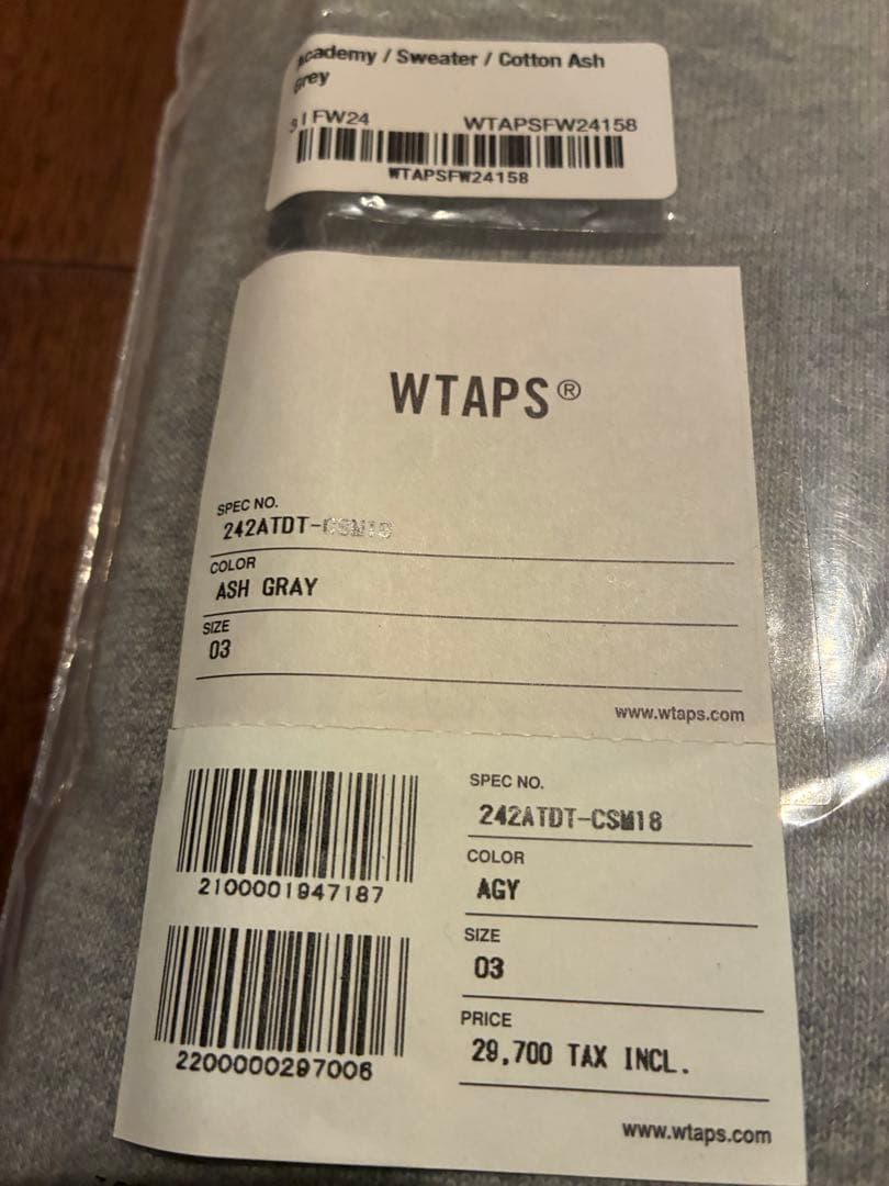 トップス WTAPS Academy Sweater LIMA \"Ash Gray\"