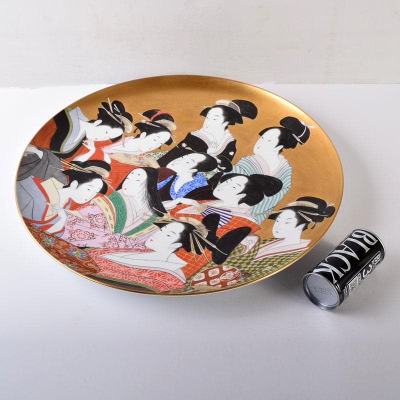 ノリタケ　スタジオコレクション　金彩　浮世絵　大皿　飾皿　M　7816C