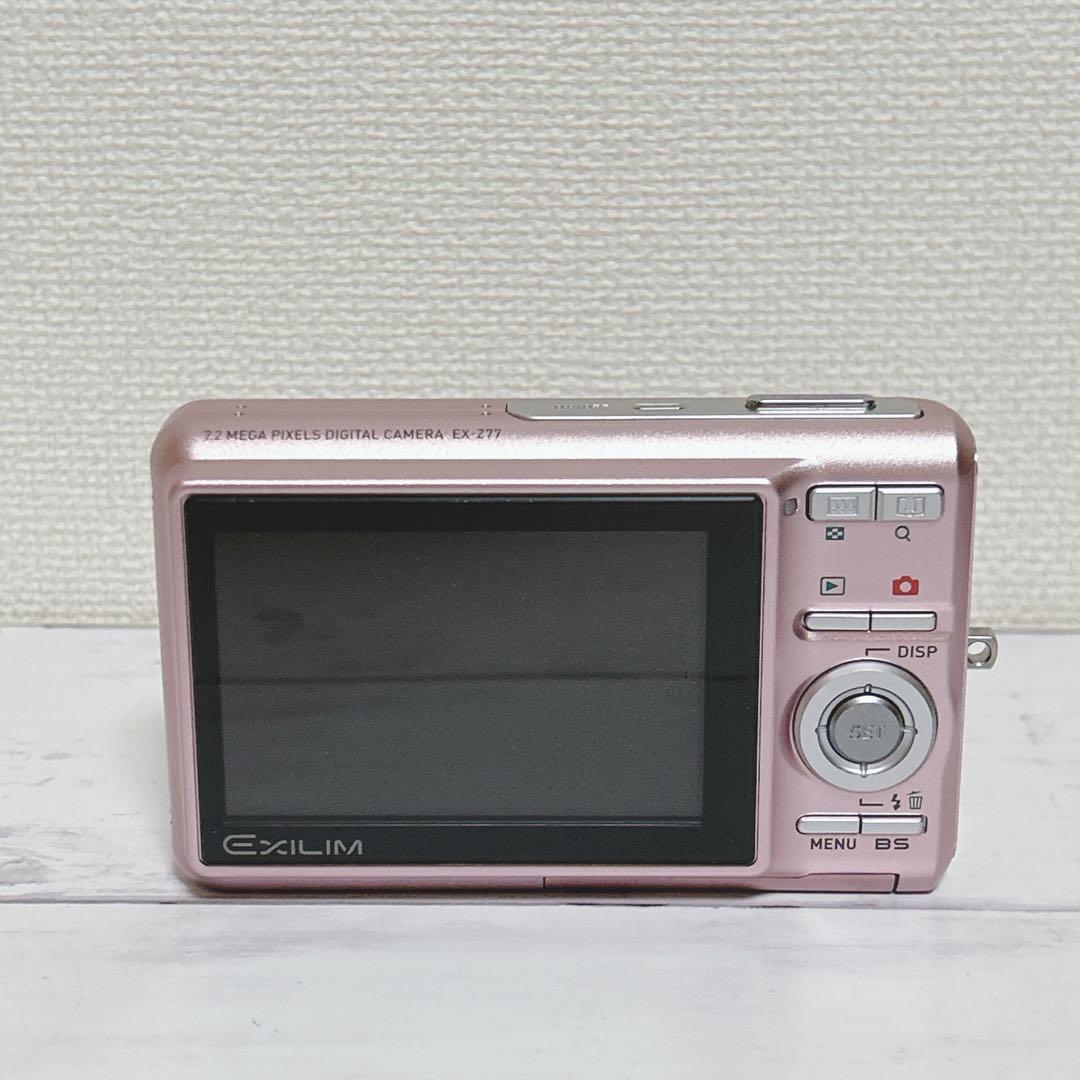 【美品】　CASIO EX-Z77 コンパクトデジタルカメラ　ピンク　動作OK