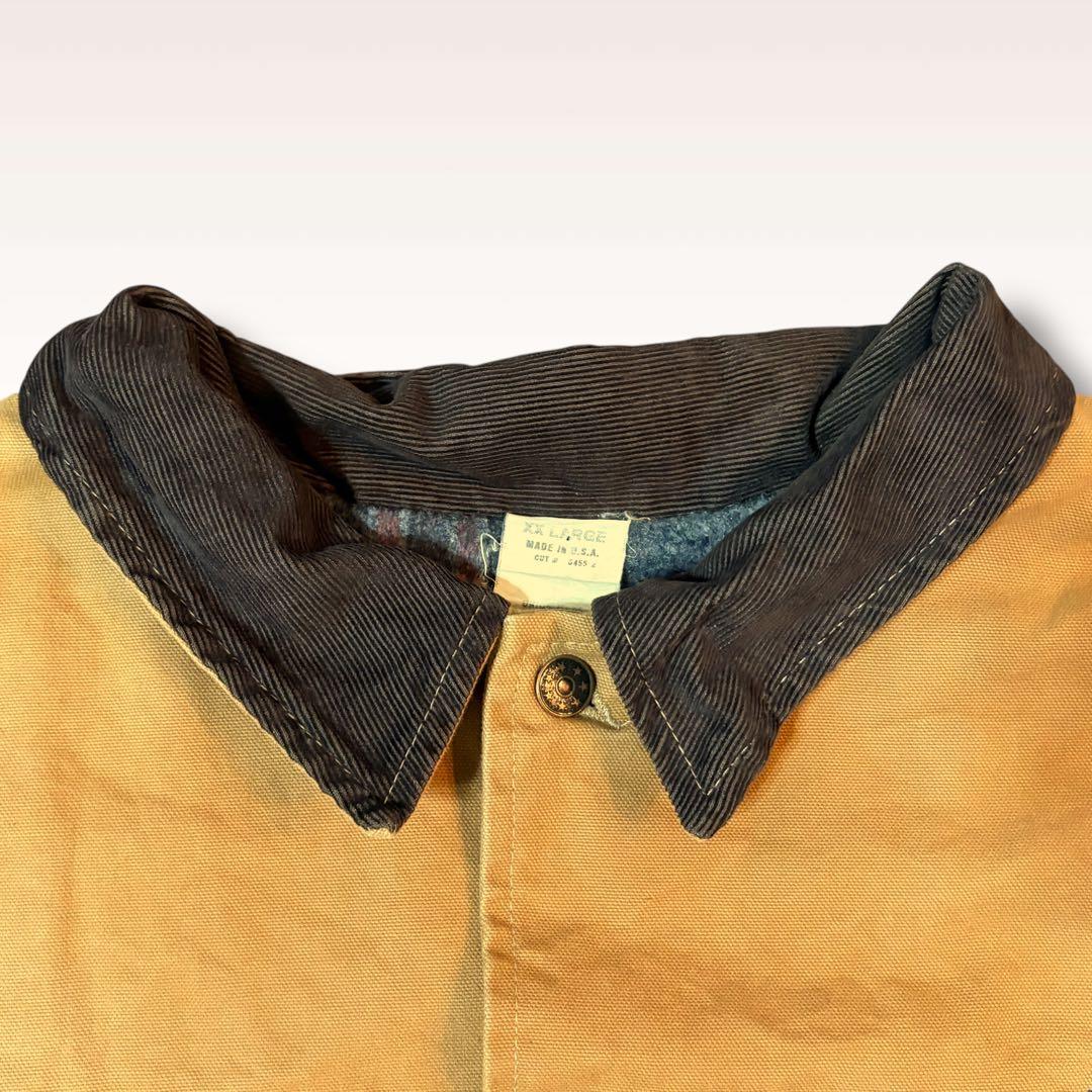 【US古着】アメリカ製　ダックジャケット　カバーオール　ブラウン　オーバーサイズ