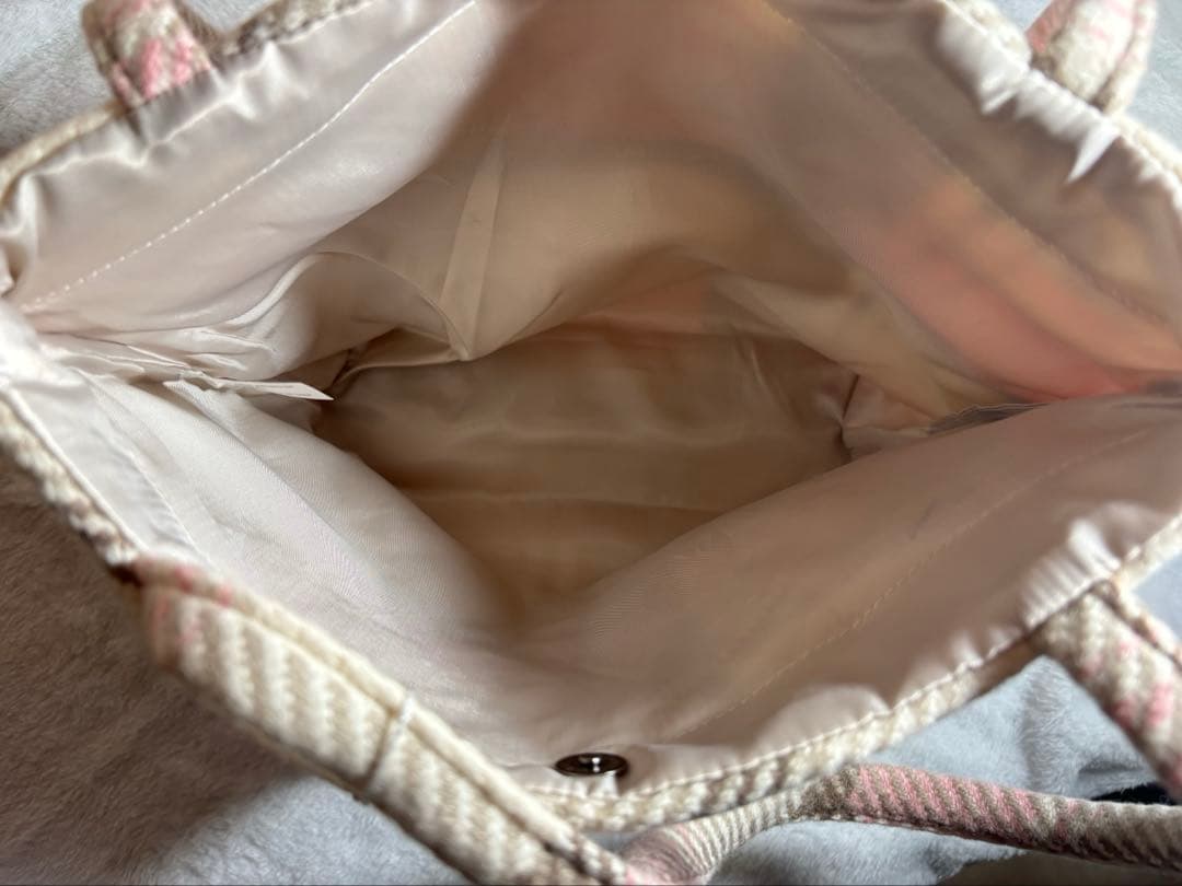 CHANEL ツイード トートバッグ シフォン ピンク 未使用