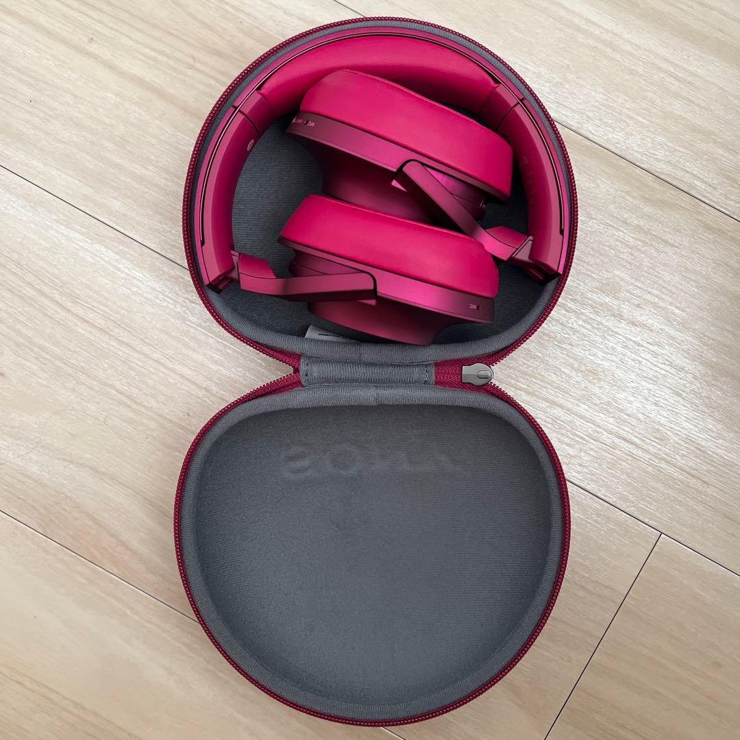 SONY ワイヤレスヘッドホン ピンク ケース付き