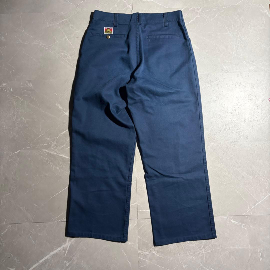 【W32】 USA製BEN DAVIS フリスコパンツ ネイビー　90s