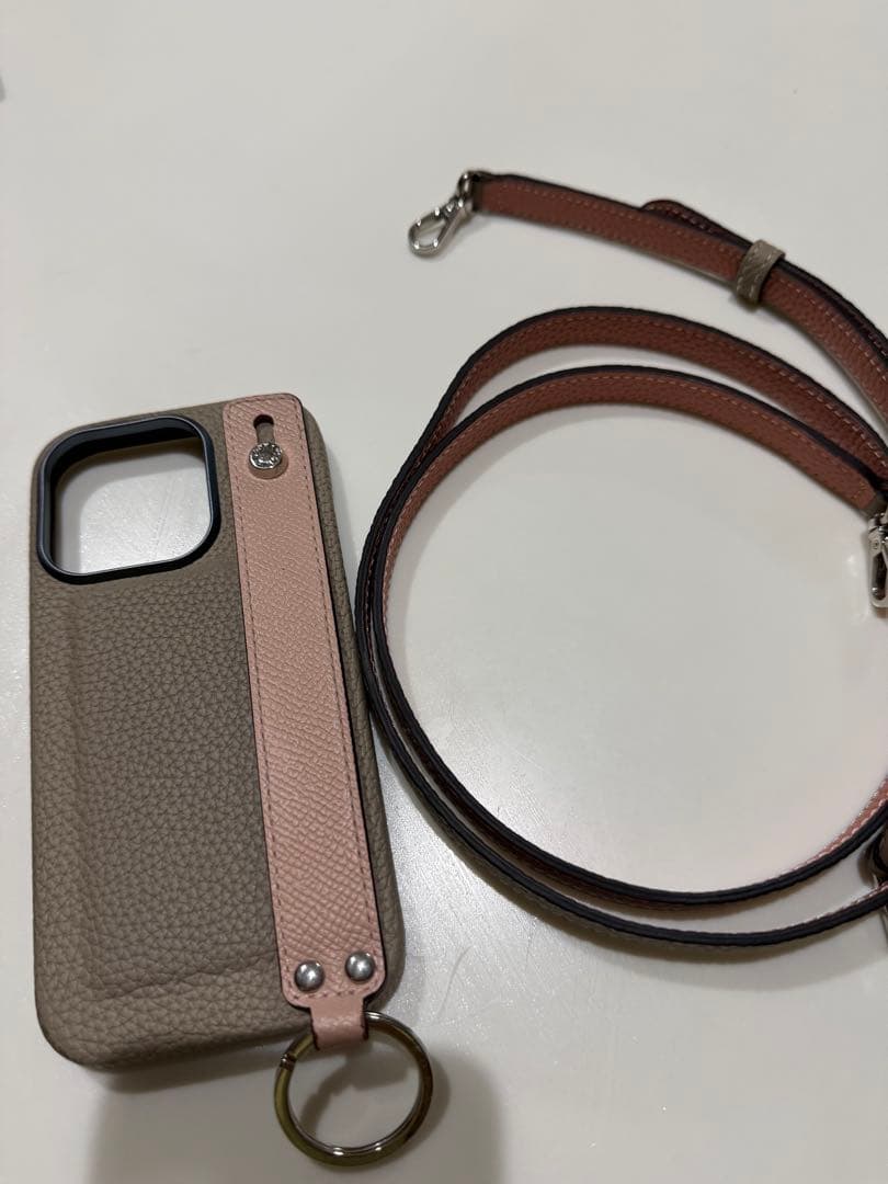 ボナベンチュラ　iPhone16プロ用ケース ベージュ・ピンク