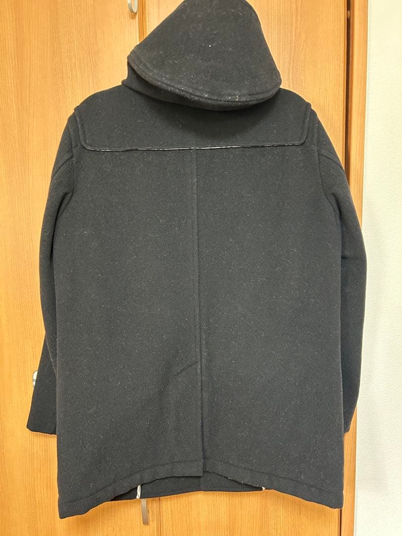 バーバリーブラックレーベル　黒　ウール　ダッフルコート　Lサイズ