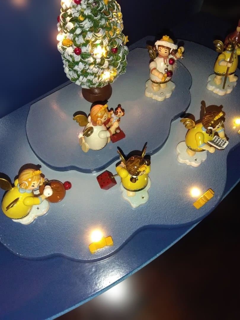 ドイツ　ザイフェン　ローテンブルク天体　間奏曲　天使の置物 LED