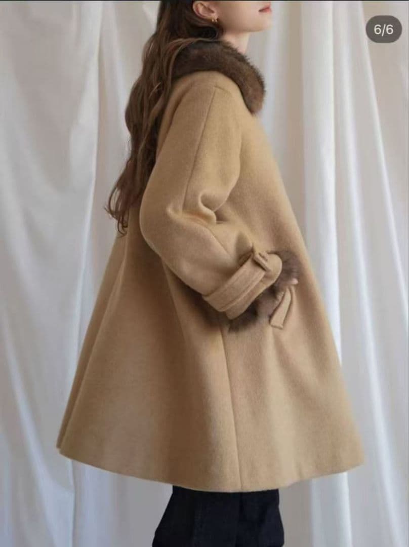 Acka fur flare middle coat サイズ1