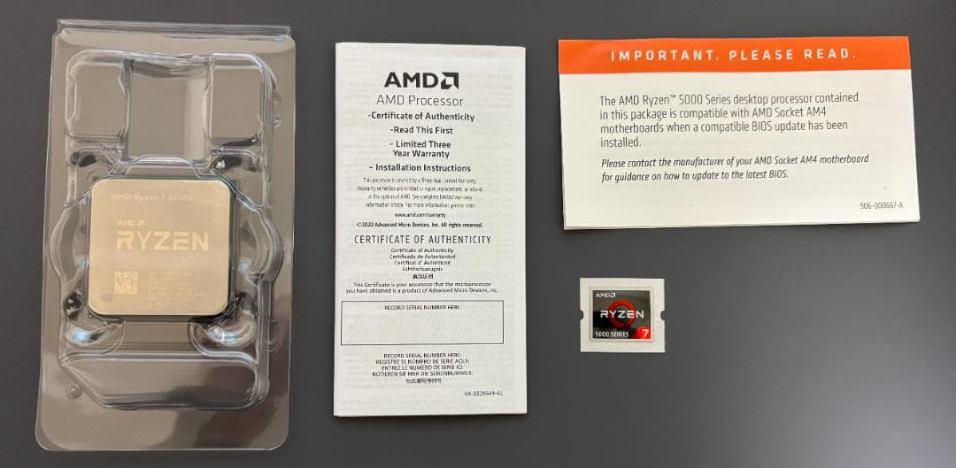 CPU Ryzen 7 5800X without cooler