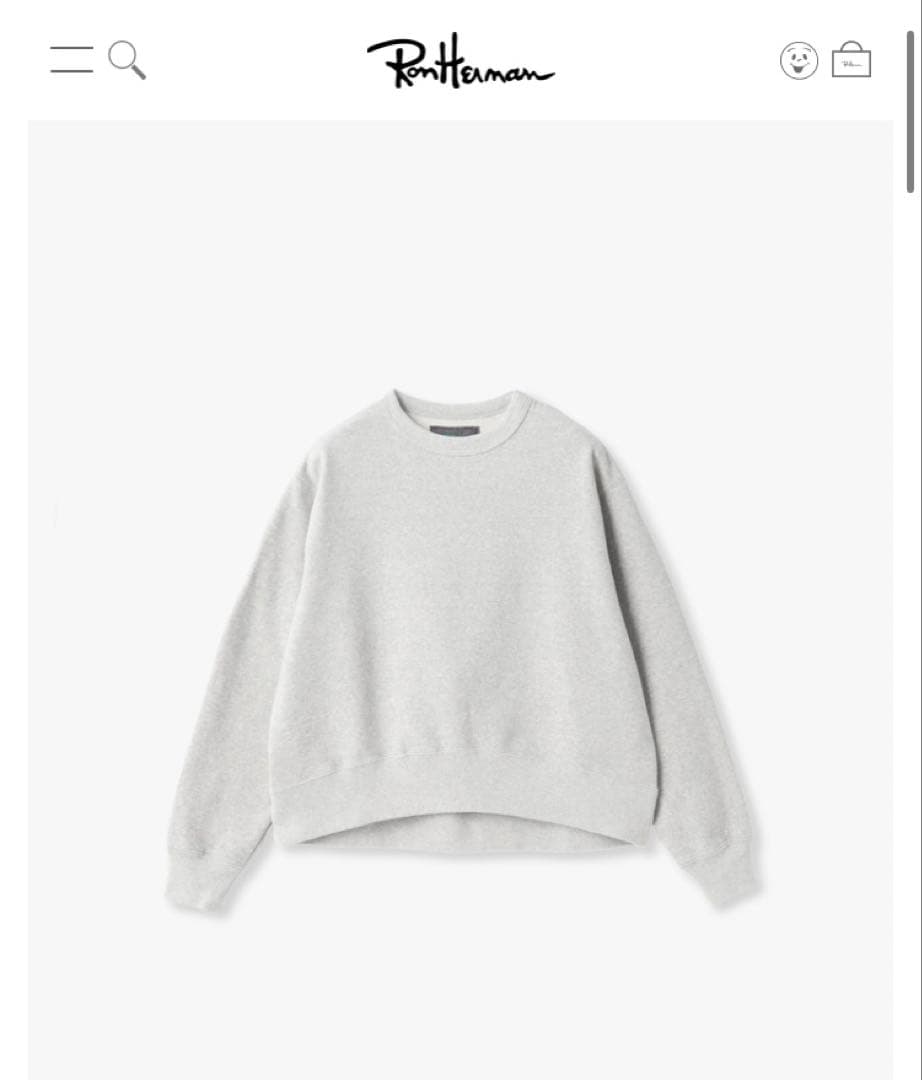 ロンハーマン　Ron herman ロゴ　スウェット　プルオーバー　グレー
