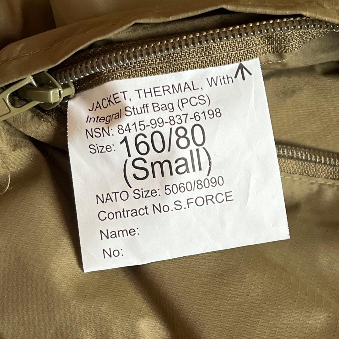 美品 イギリス軍 PCSサーマルジャケット160/80Small ［送料込み］