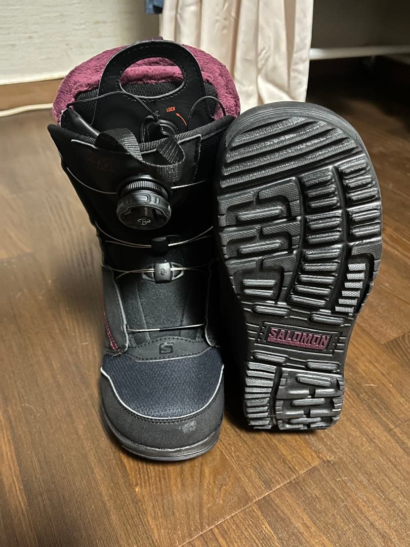 Salomon スノーボードブーツ ブラック/パープル
