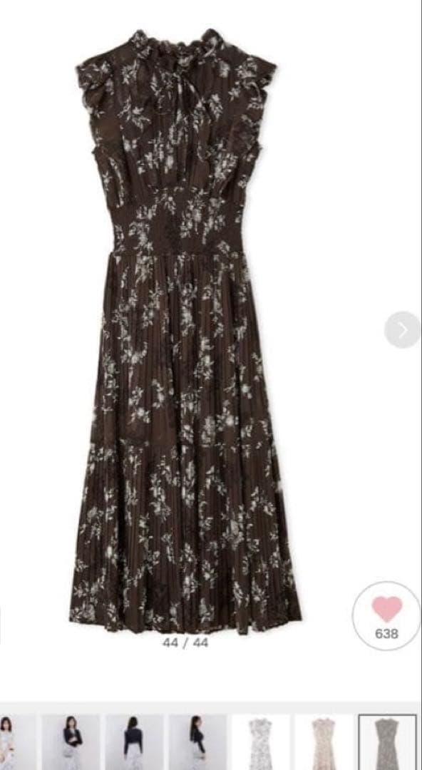 新品　SNIDEL プリントプリーツシャーリングワンピース