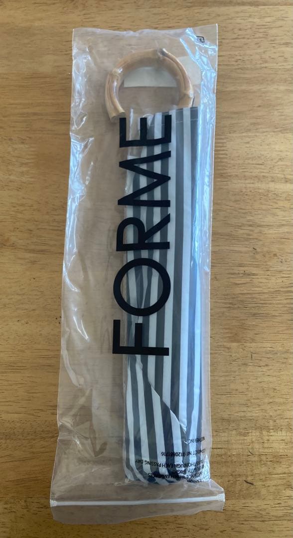 【新品】FORME 25SS ストライプ柄 晴雨兼用折りたたみ傘