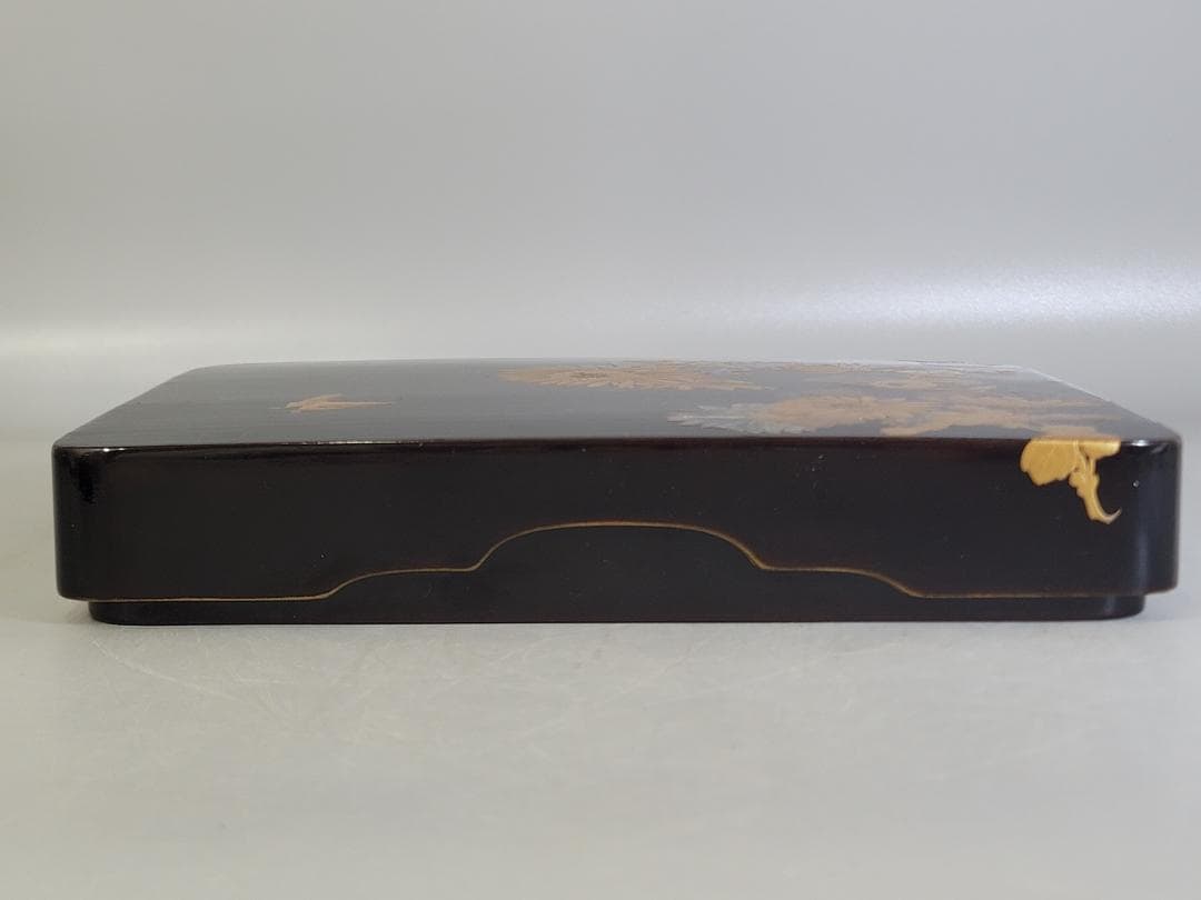 古美術 花蝶蒔絵 箱 美品