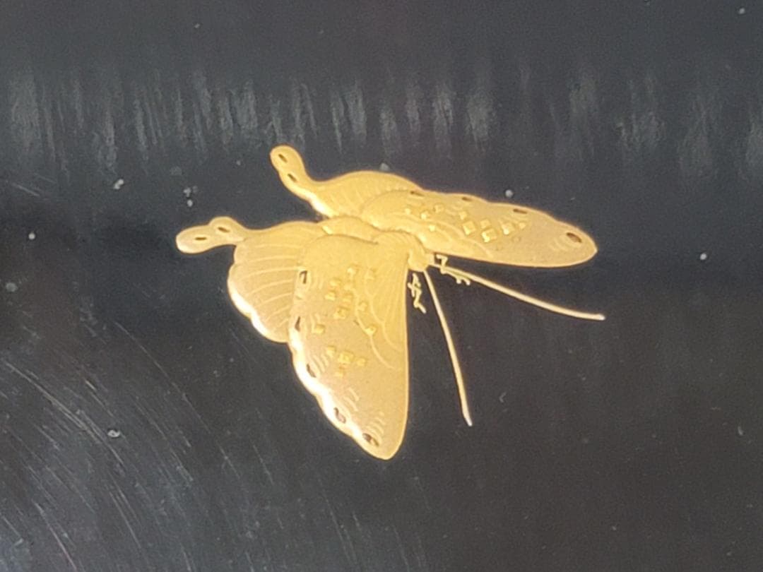 古美術 花蝶蒔絵 箱 美品