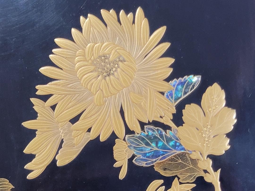 古美術 花蝶蒔絵 箱 美品