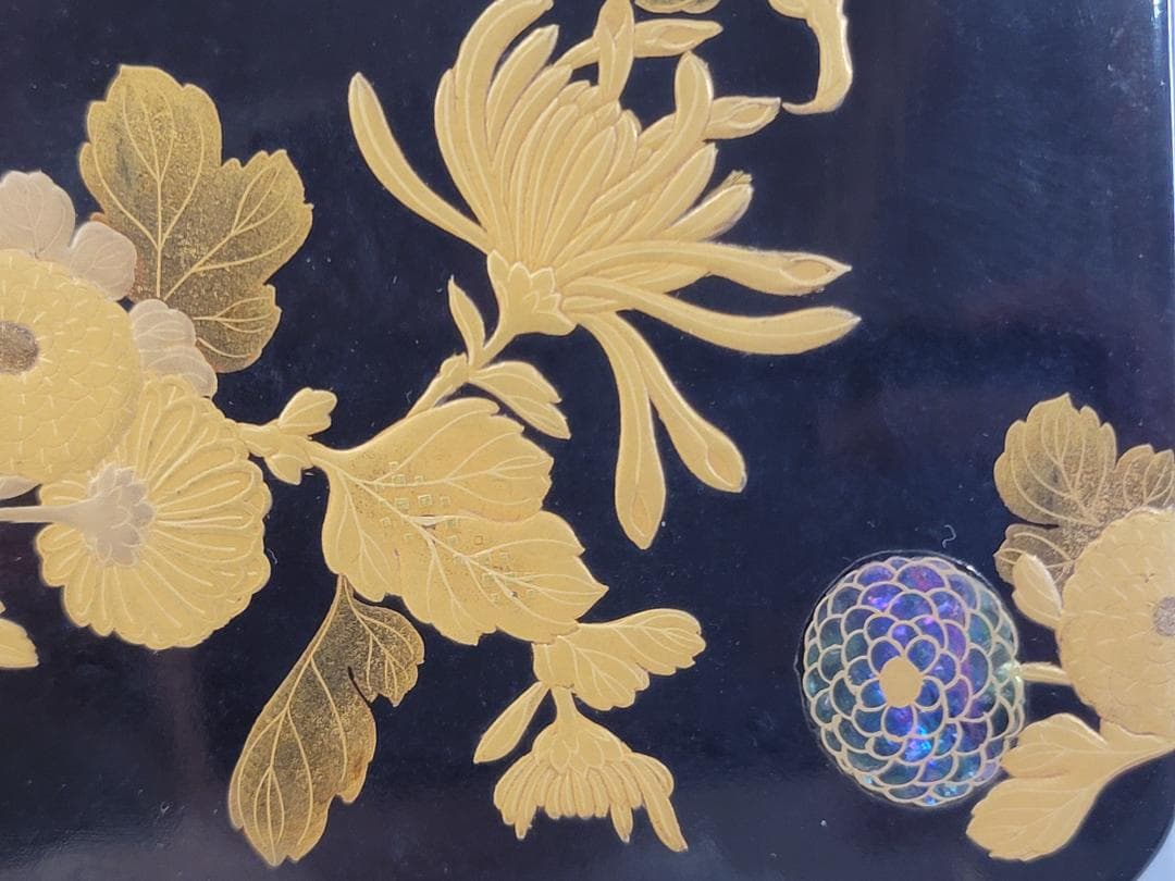 古美術 花蝶蒔絵 箱 美品