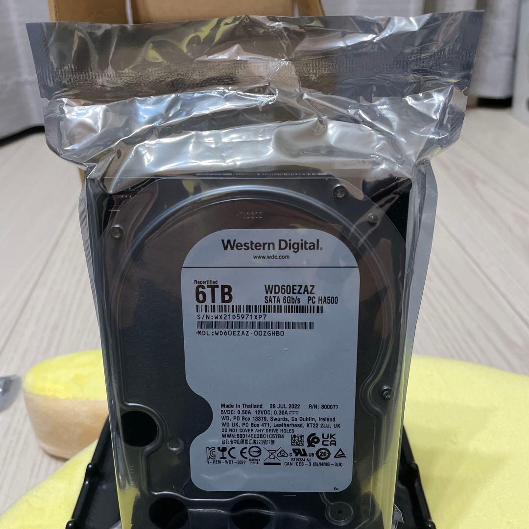 WD 6TB WD60EZAZ 内蔵型ハードディスクドライブ　5個セット　未開封