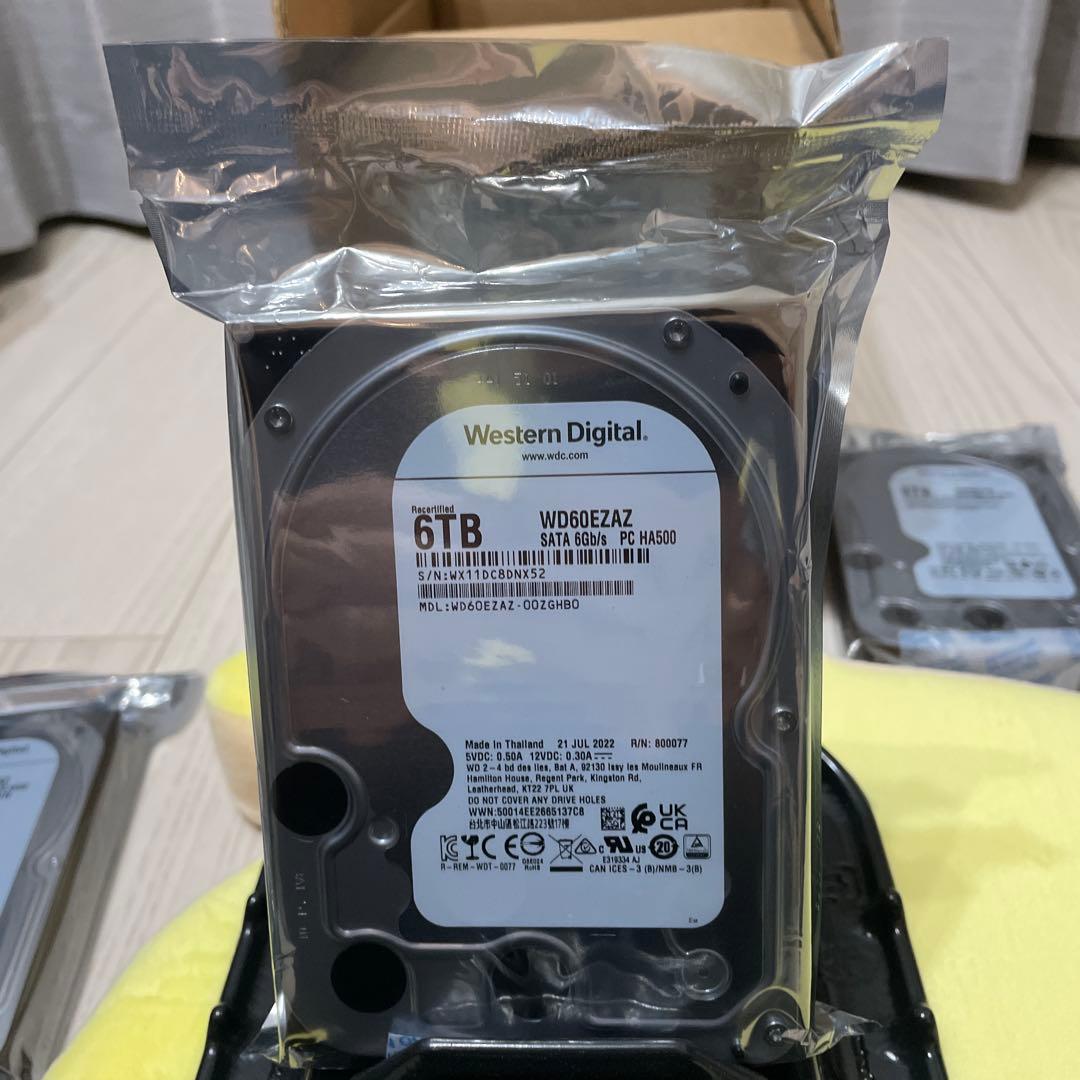 WD 6TB WD60EZAZ 内蔵型ハードディスクドライブ　5個セット　未開封