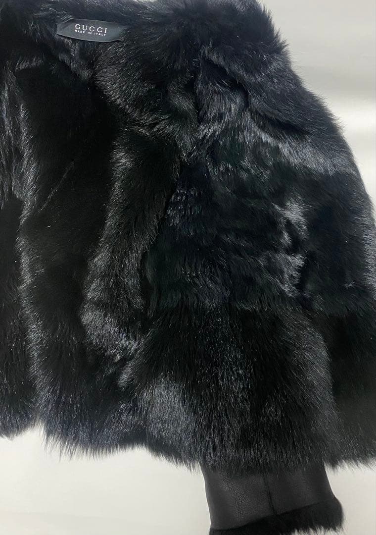 【ドラ公式アカウント】GUCCIリアルファームートンジャケット黒サイズ40