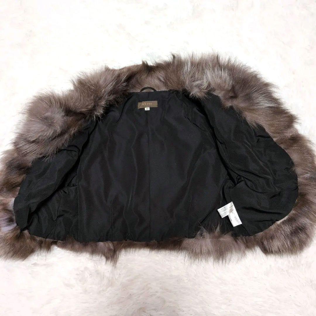 【極美品】シルバーフォックス　ボリュームファー　ポンチョ　肩掛け　レディース