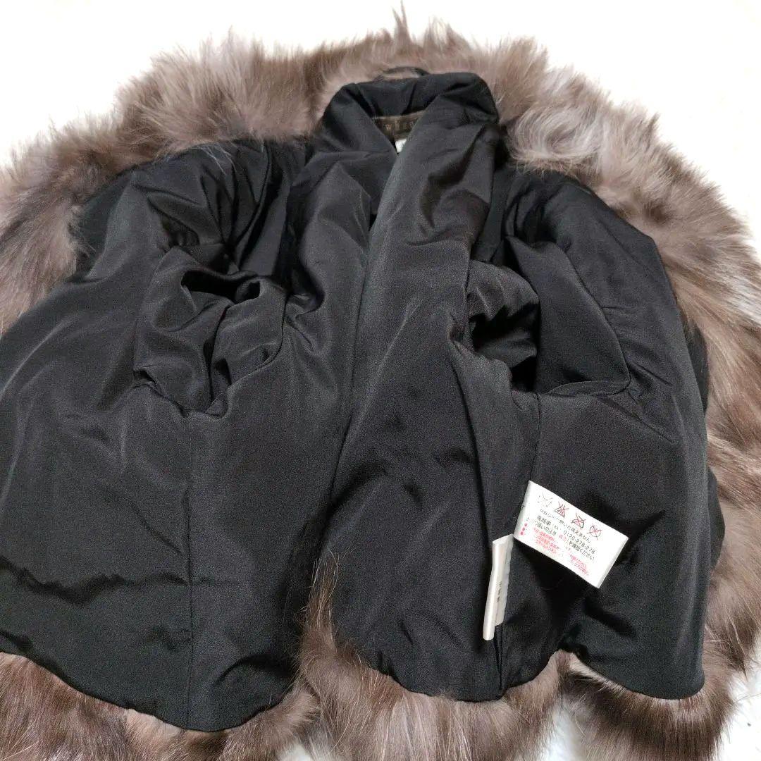 【極美品】シルバーフォックス　ボリュームファー　ポンチョ　肩掛け　レディース