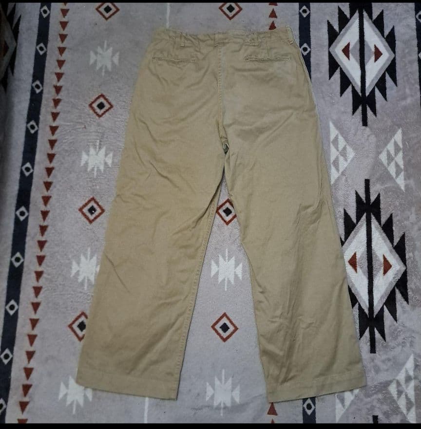 リアルマッコイズ メタルボタン ベージュチノパン W34