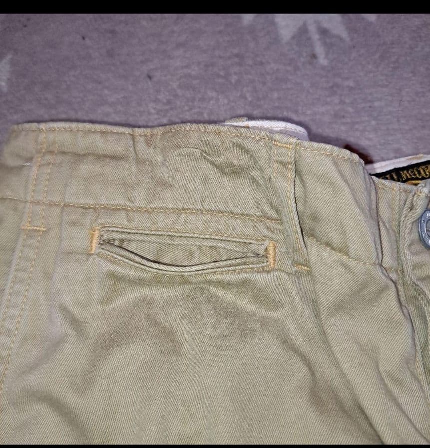 リアルマッコイズ メタルボタン ベージュチノパン W34
