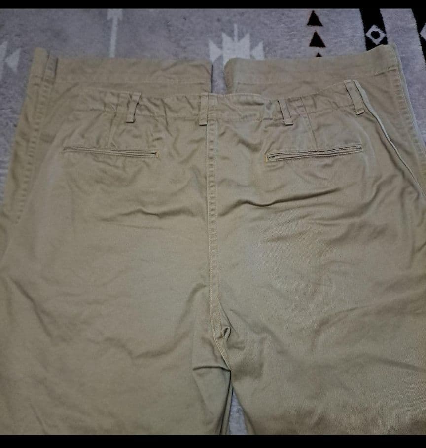 リアルマッコイズ メタルボタン ベージュチノパン W34