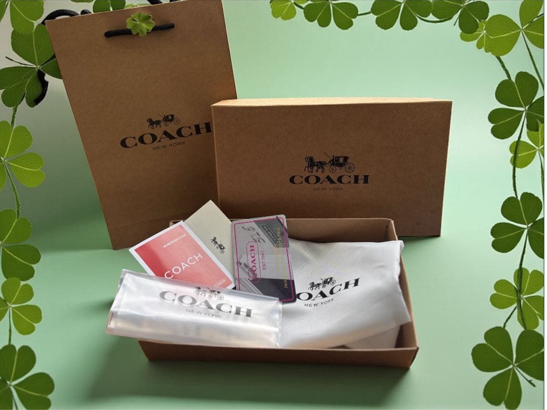 《新品未使用》COACH 長財布ロゴ入りブラウン新品