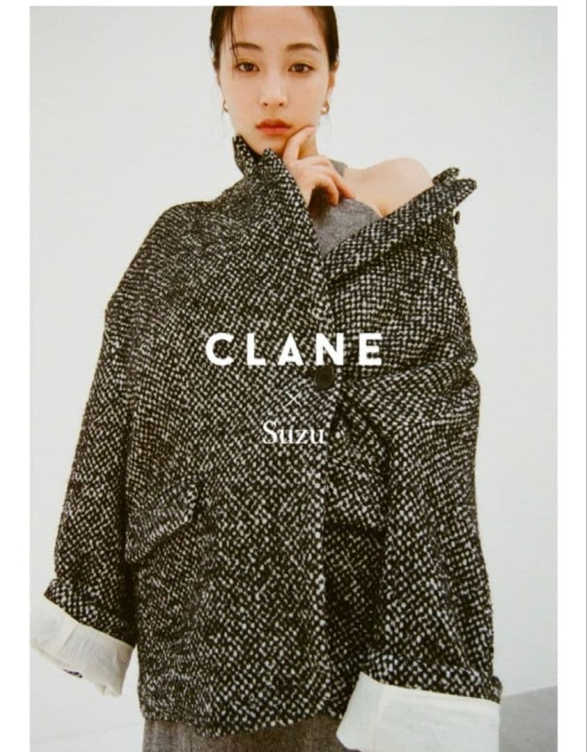 CLANE×SuzuHirose MIX COLOR OVER COAT