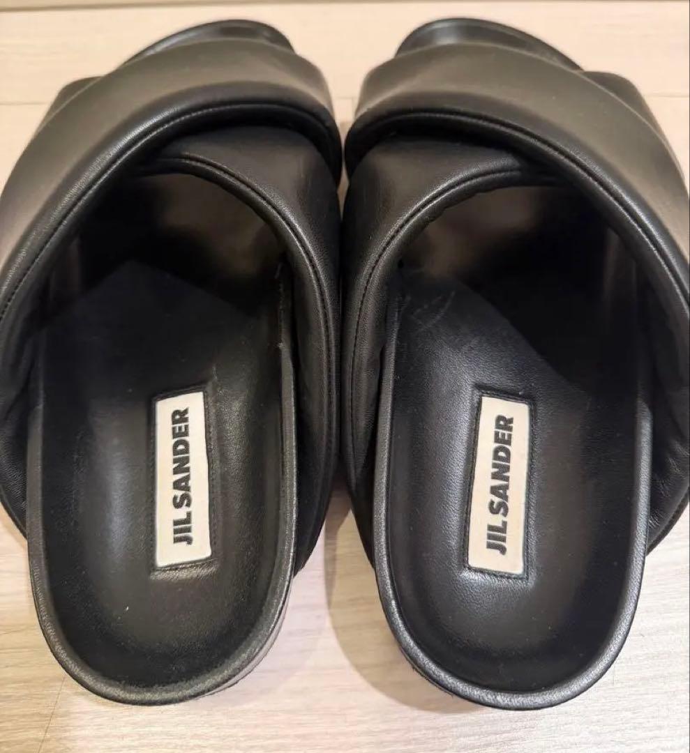 JIL SANDER パデットストラップレザーサンダル