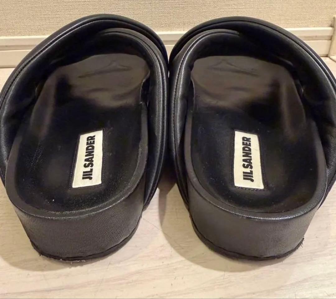 JIL SANDER パデットストラップレザーサンダル