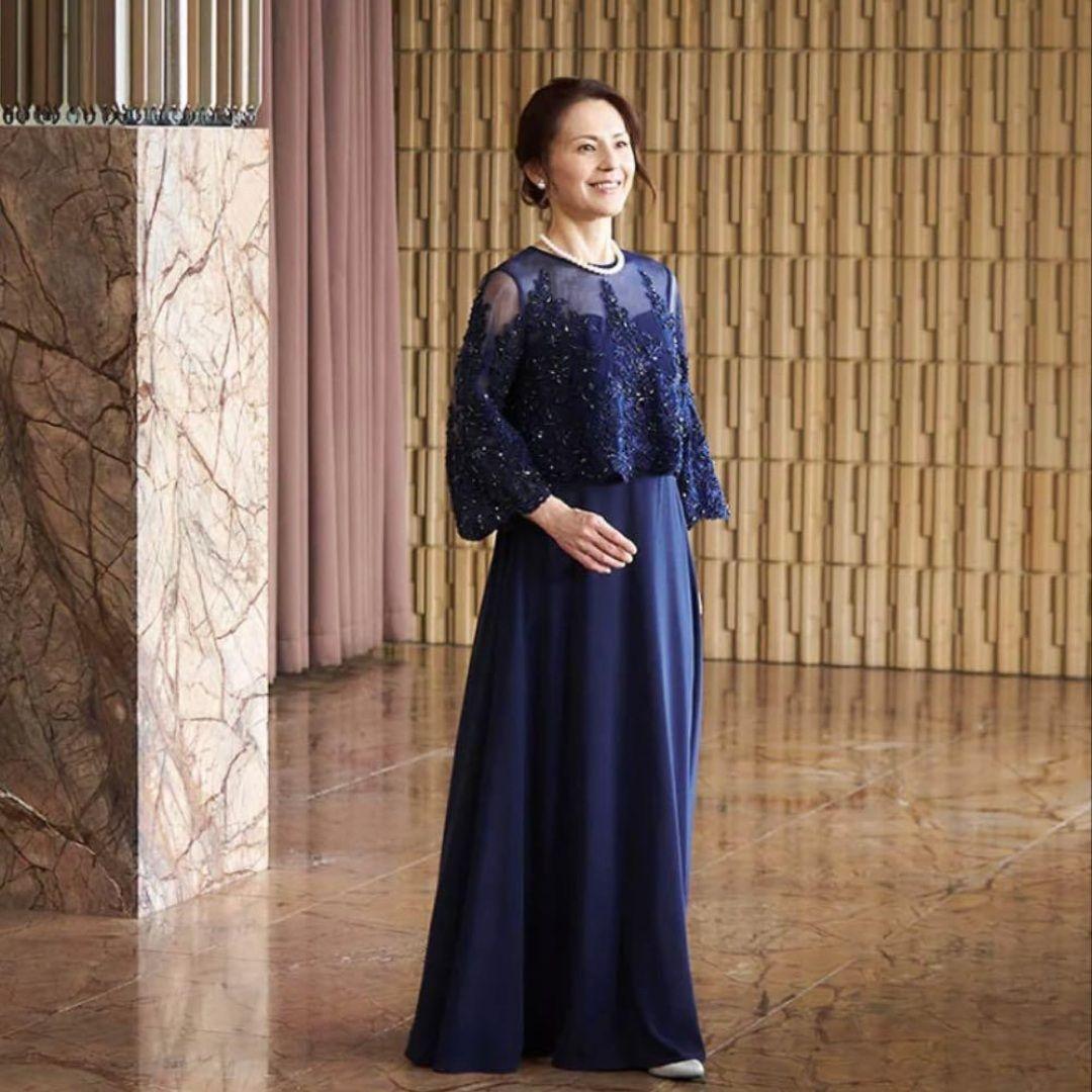 ✨️マザーズドレス TWEED DONNA ネイビー 11号　母親　結婚式