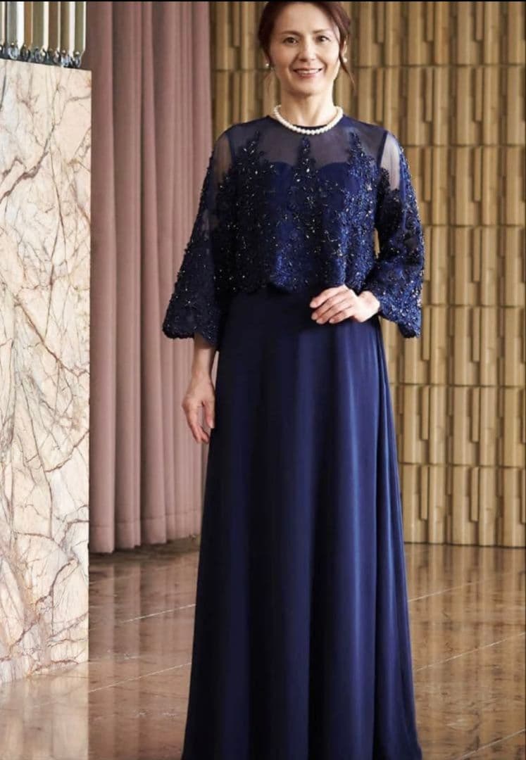 ✨️マザーズドレス TWEED DONNA ネイビー 11号　母親　結婚式