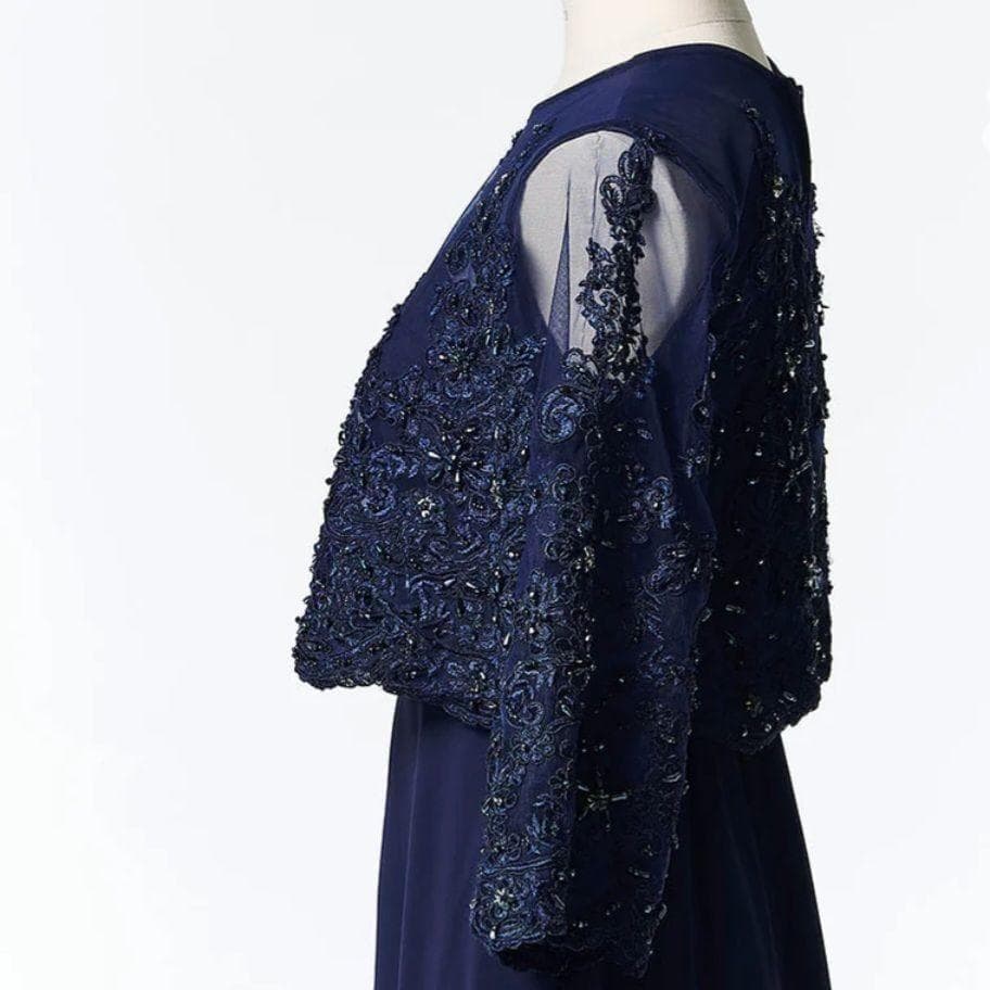 ✨️マザーズドレス TWEED DONNA ネイビー 11号　母親　結婚式