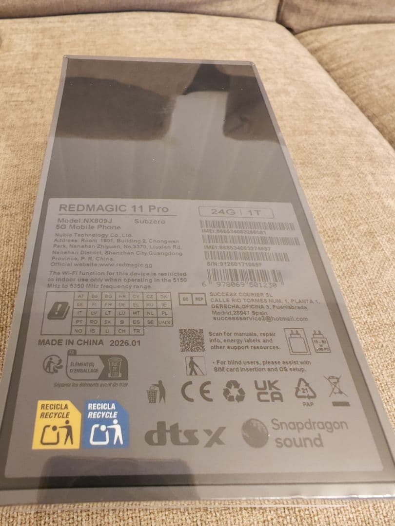 新品未開封Redmagic 11pro 24/1tb グローバルSubzero