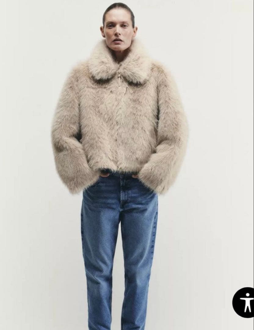 ZARA フェイクファージャケット Sサイズ