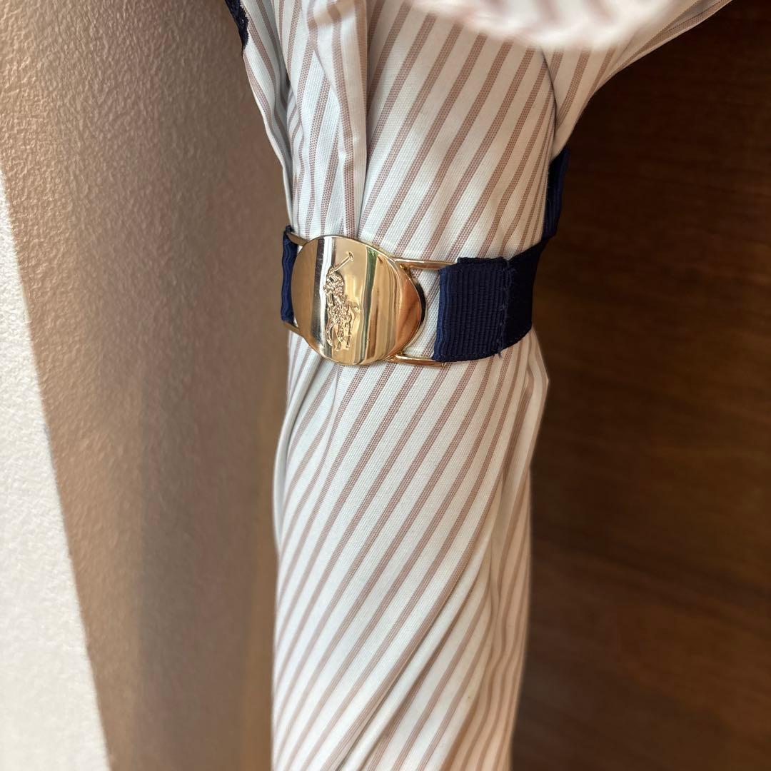 ポロ ラルフローレン 日傘 ピンスストライプ