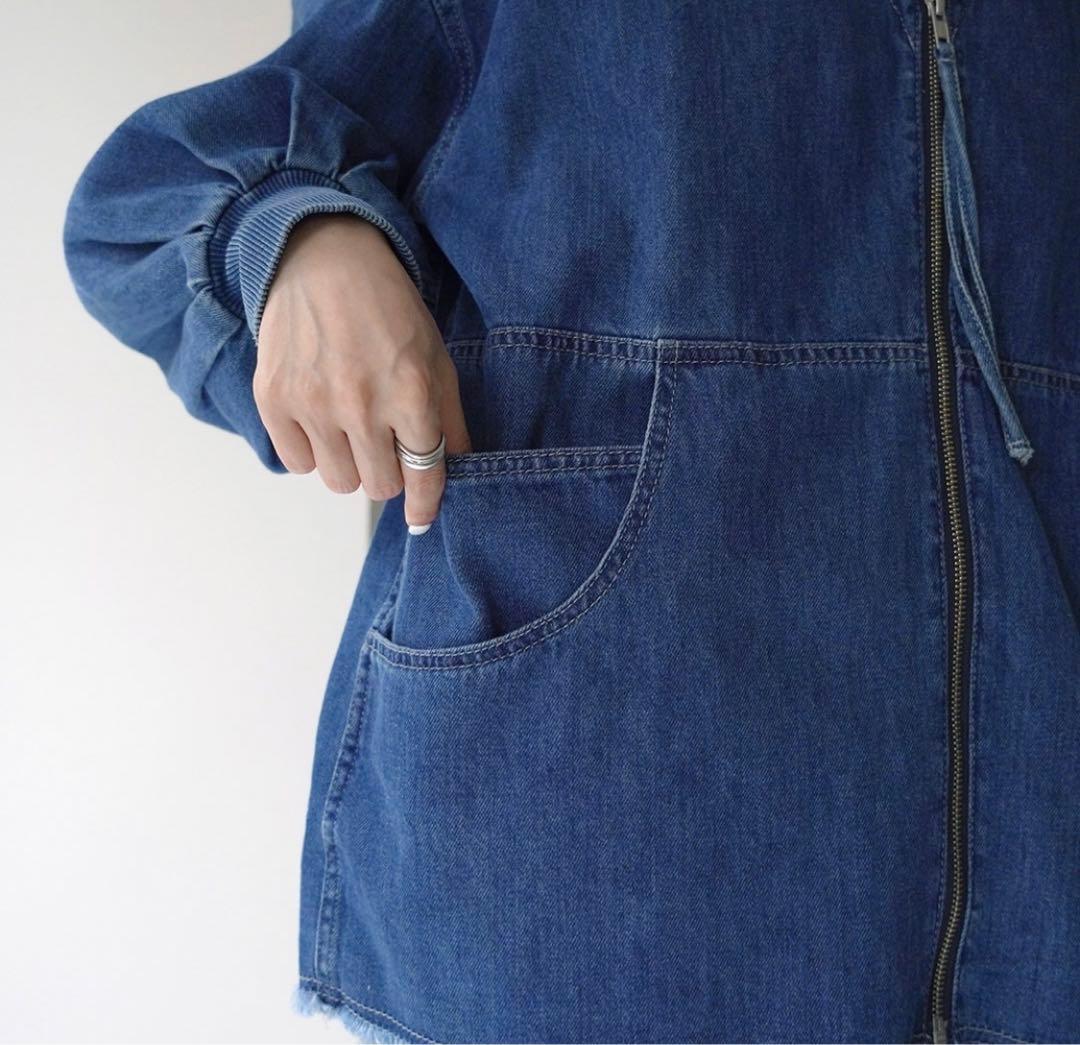 CYAN TOKYO シアントーキョードレープ ポケットデニムZIP ジャケット