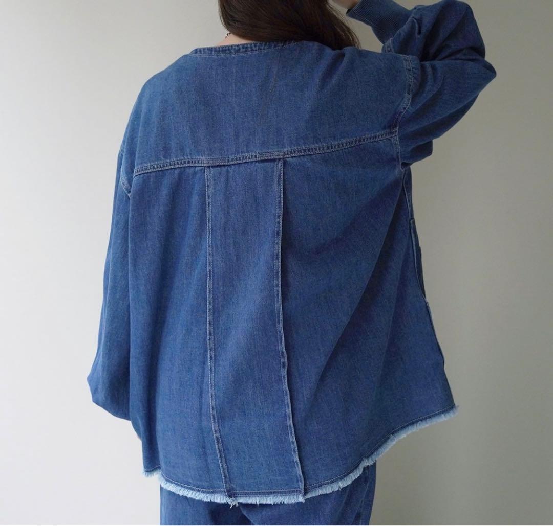 CYAN TOKYO シアントーキョードレープ ポケットデニムZIP ジャケット