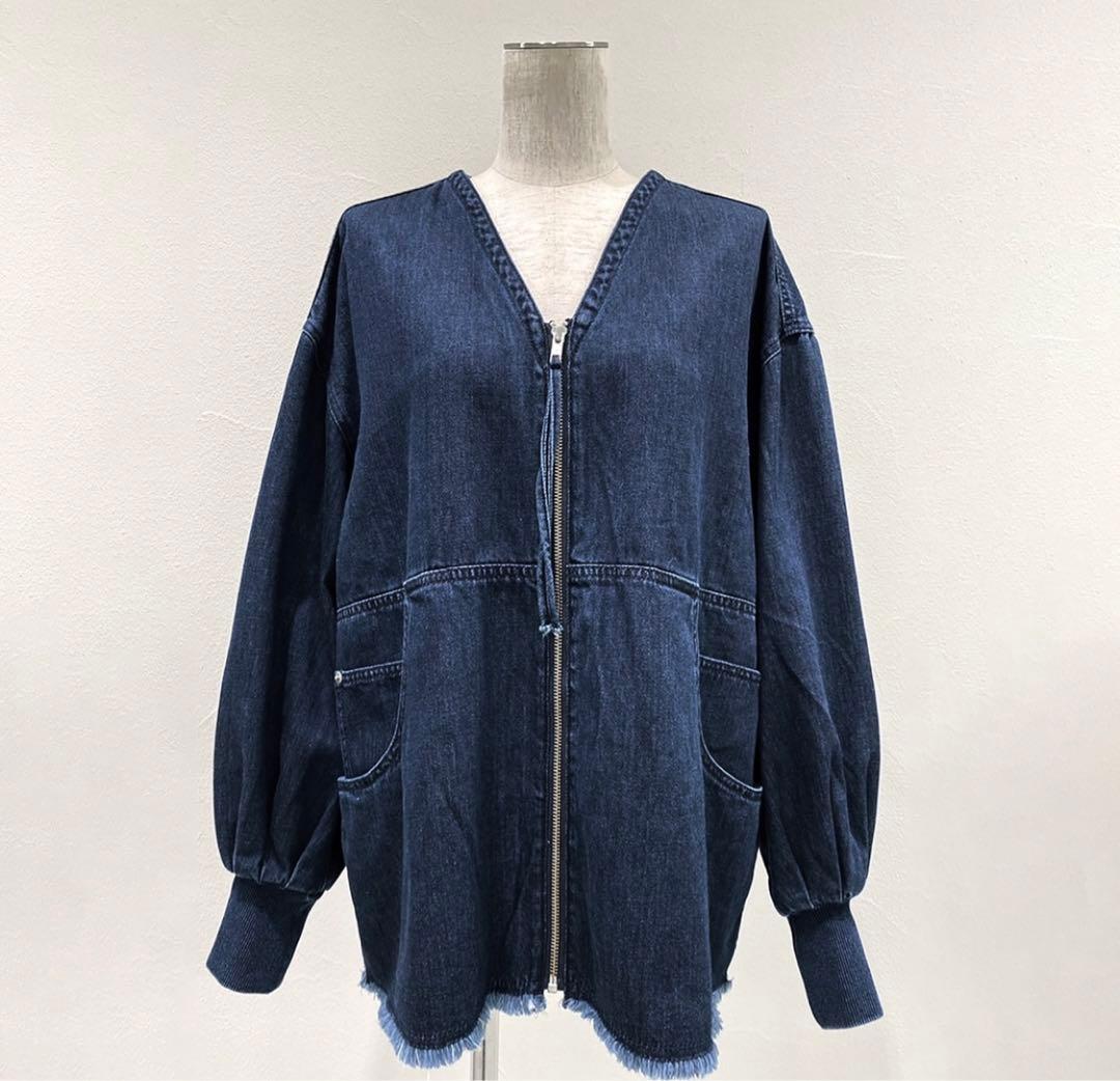 CYAN TOKYO シアントーキョードレープ ポケットデニムZIP ジャケット
