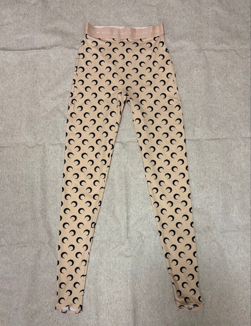 [美品] Marine Serre マリーンセル 月模様 スリムフィットレギンス